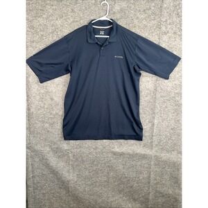 Columbia Golf Polo Shirt Men's XLT Short Sleeve Navy Blue‎ OmniShade